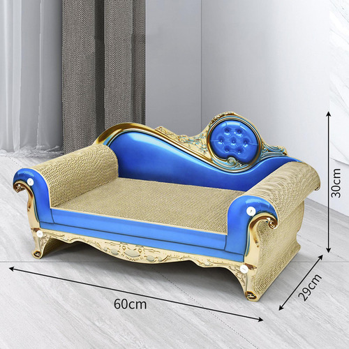 Cat Scratch Pad Lounge Bed Grinding Claw 60cmx29cmx30cm Azul