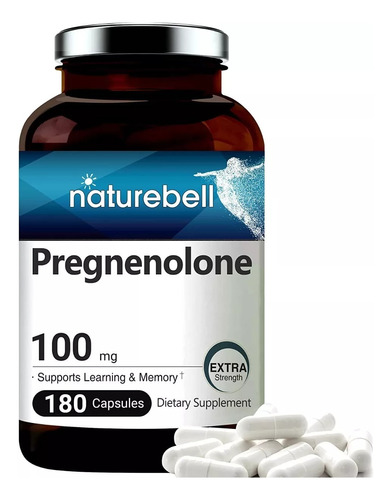 Super Pregnenolone 100mg 180u Pureza 99% Cognición Inmunidad