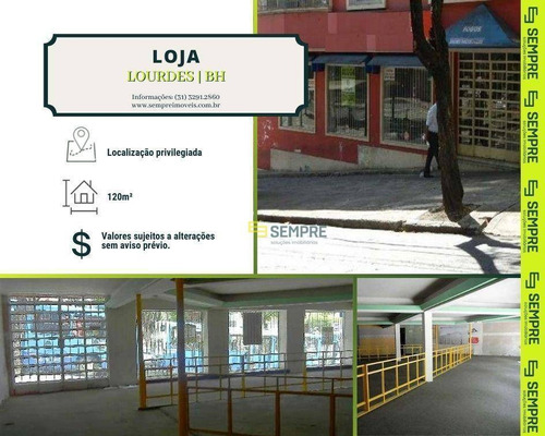 Imagem 1 de 12 de Loja Para Alugar, 120 M² - Lourdes - Belo Horizonte/mg - Lo0025