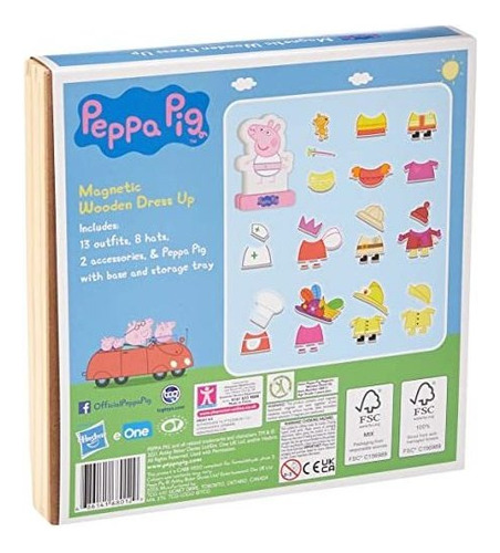 Rompecabezas magnético de madera de Peppa Pig (26 piezas)