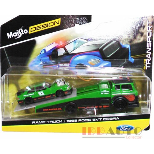 Maisto Ramp Truck Ford Svt Cobra Verde Escala Linea Flatbed