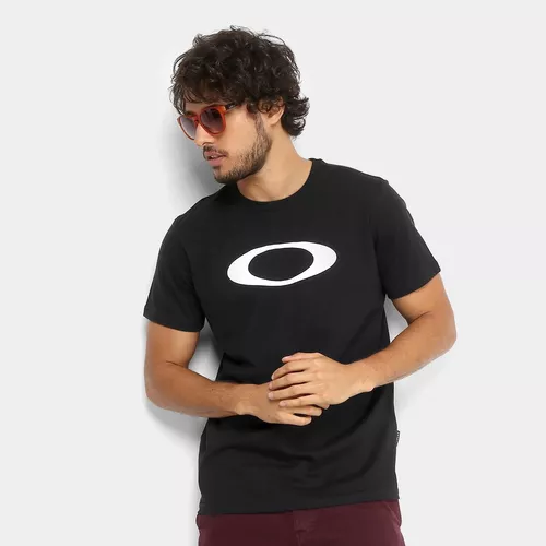 Camiseta Masculina Oakley Tee Ellipse Vermelha Logo Ellipse