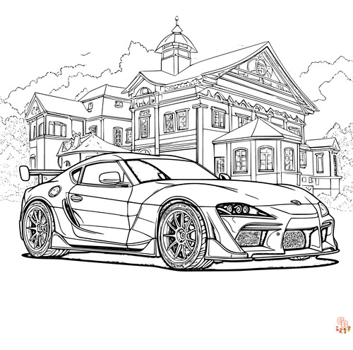 Dibujo Para Colorear Toyota Supra Mk5
