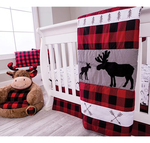 Trend Lab Lumberjack Moose 6piece Juego De Ropa De Cama De C