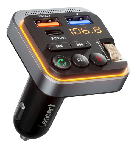 Transmisor Bluetooth Fm Manos Libres Con Cargador Usb P/auto