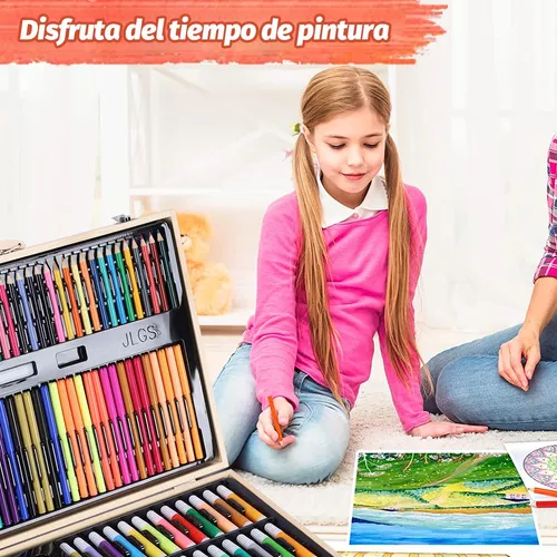 Set De Arte Profesional Belug Colores Lápices Kit Dibujo 228 Pzas