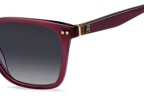Óculos De Sol Tommy Hilfiger Ameixa Th 2158/s 0t7-52 Armação Violeta-escuro Haste Violeta-escuro Lente Cinza