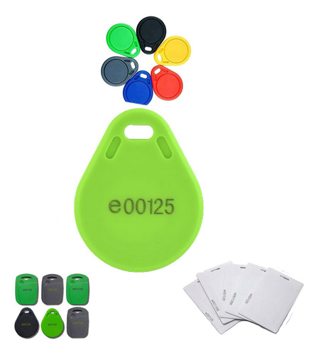 Tags Rfid Llave Electronica De Acceso A Edificios 125k Verde