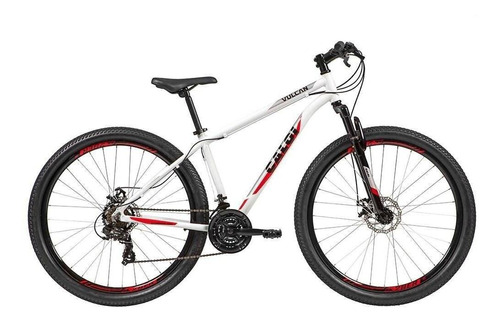 Bicicleta Caloi Vulcan Branca  21v Alumínio Aro 29 