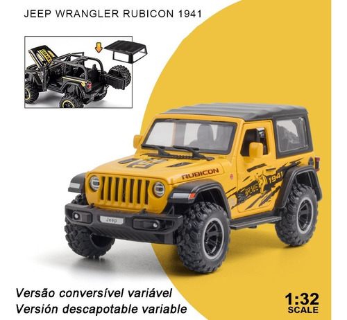 Vehículo Miniatura De Metal Jeep Wrangler 1/32 Vehículo Todo