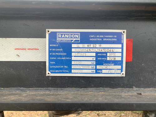 Rodocaçamba Randon Sr Ba 2017/2018