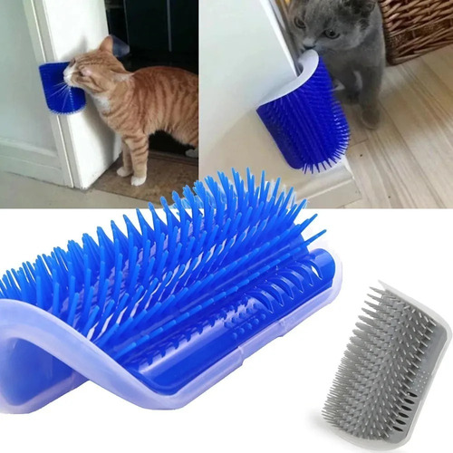 Imagen 3 de 9 de Cepillo Peine Rascador Con Hierba Para Gatos Mascotas