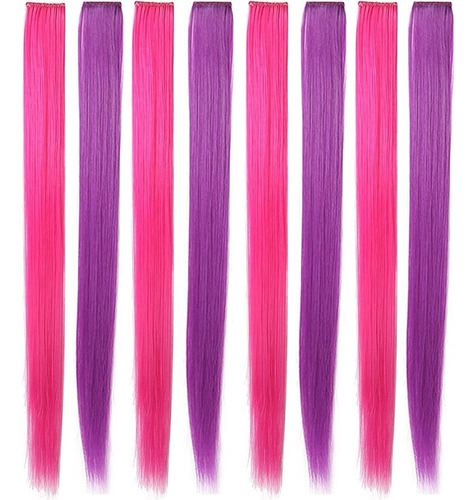 Rhyme Pink Purple Hair Extensions For Girls 21 Inch Highligh