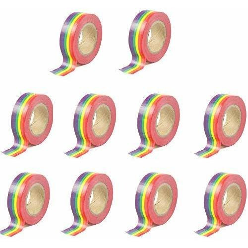Rainbow Color Washi Tape Diy Wrapping Scrapbooking Art ...