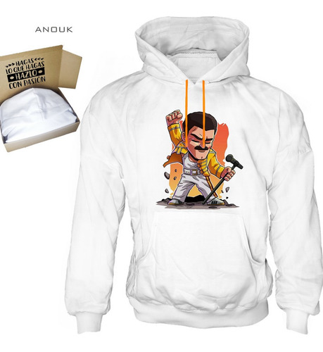 Imagen 4 de 5 de Buzo/hodie Freddie Mercury Estampado Unisex Y Niños
