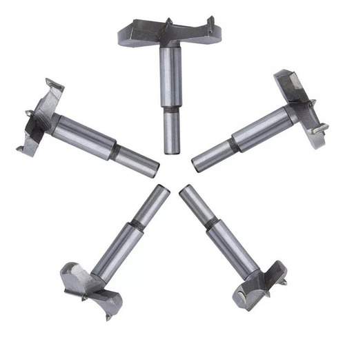 Kit 5 Fresas Brocas Forstner 35 40 45 50 60 Mm Madeira