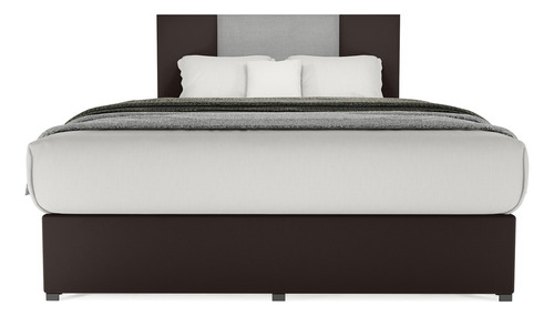 Cama clásica Cima Roma individual color gris fabricada en lino