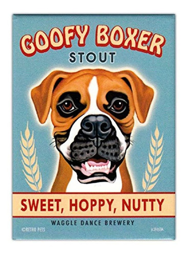 Imán Retro Perros  goofy Boxer Stout