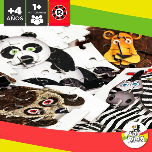Imagen 6 de 10 de Juego Zoológico Rompecabezas Ruibal Playking