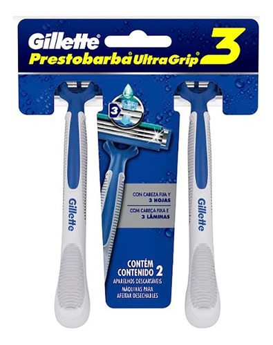 Maquina Afeitar Prestobarba Ultragrip3 2 Unidades