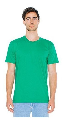 American Apparel Playera De Mangas Cortas, Fina, Unisex, Par