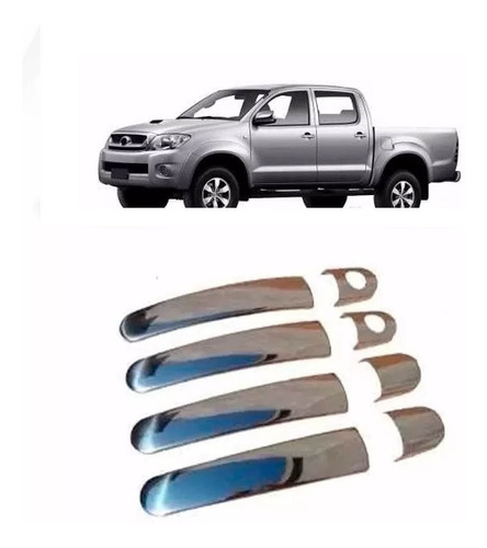 Kit Cubre Manija Cromado Puerta Toyota Hilux 2005 A 2015