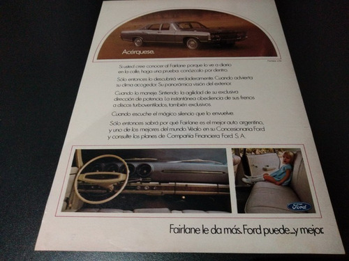 (pa428) Publicidad Clipping Ford Fairlane Ltd * 1971