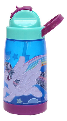 Termo Contenedor Botella Agua Para Niños Con Popote 450ml Color My Little Pony