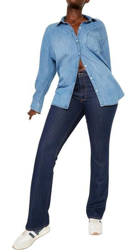 Jeans Mujer Old Navy Boot-cut Tiro Medio Azul