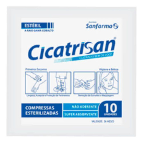 Cicatrisan Compressa Gaze Não Aderente Estéril 40x10