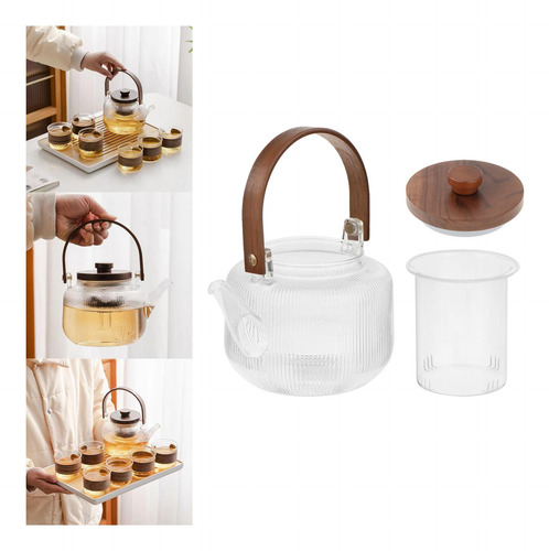 Tetera De Vidrio Para Té, Tetera De Kung Fu De 1000 Ml,