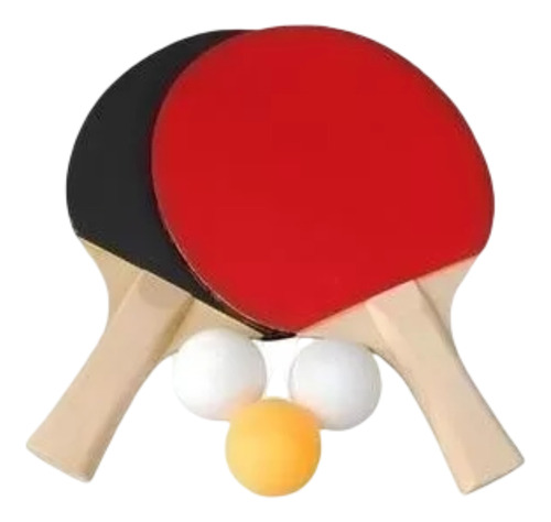 Kit Ping Pong Tênis Mesa 2 Raquetes 3 Bolinhas