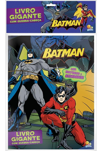 Livro Gigante Com Quebra-cabeça - Batman 35x28 Cm