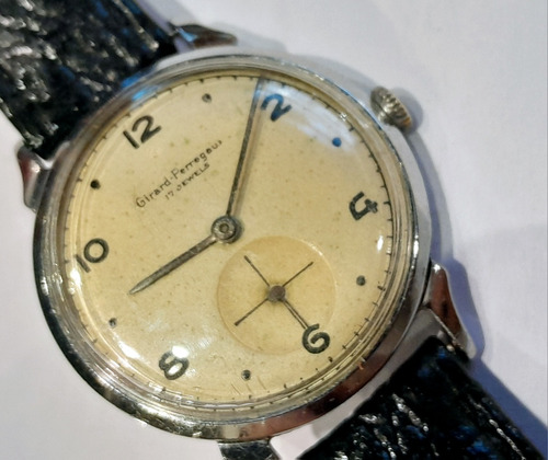 Antiguo Reloj Hombre Girard Perregaux Militar Grande 35 Mm