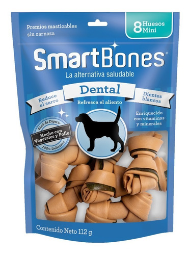 Smartbones Premios Perros Dental Pollo Veget Sin Carnaza 8pz
