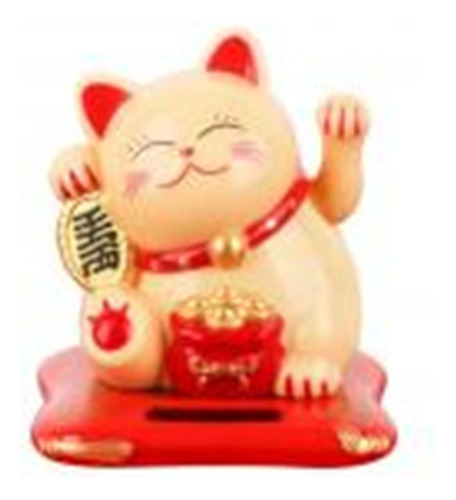 Solar De Oficina Waving Arm Lucky Cat Fortune Cat Maneki Nek