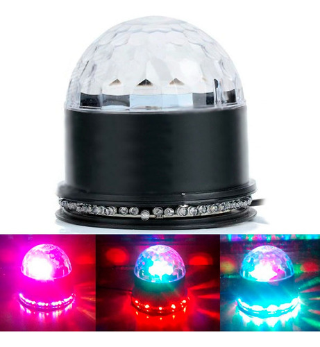 Bola Led Rgb Audioritmica Con Ovni 2 En 1, Luces Dj, Leds