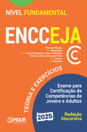 Apostila Completa Encceja 2025 - Nível Fundamental - Ensino Fundamental - Editora Nova