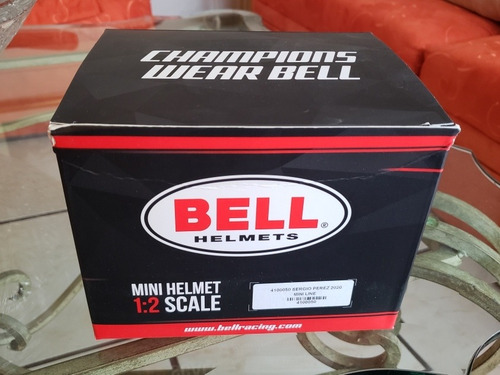Sergio Pérez Mini Casco Bell Esc 1/2 Racing Point Año 2020 Rojo Y Negro (Usado)