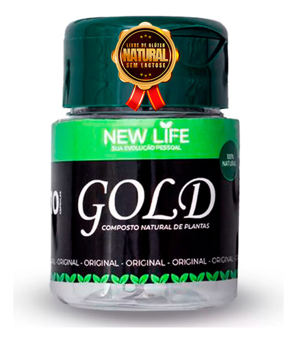 New Life Gold Suplemento Em Capsula Óleo De Coco 60g 10 Un