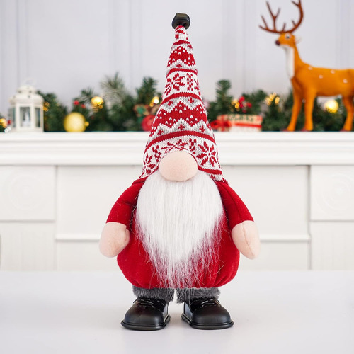 Gnomo Baile Navidad Canta Decoración Hogar Bonito Nomo