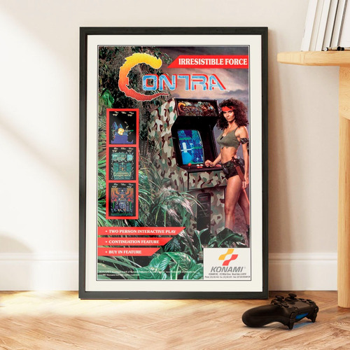 Cuadro 60x40 Gamer - Contra - Poster Promocional