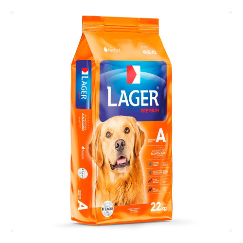 Lager Premium 22 Kg Nutrición Ideal Para Perros Adultos Kubo