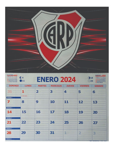 Calendario Almanaque De Pared Futbol Con Iman Y Planificador