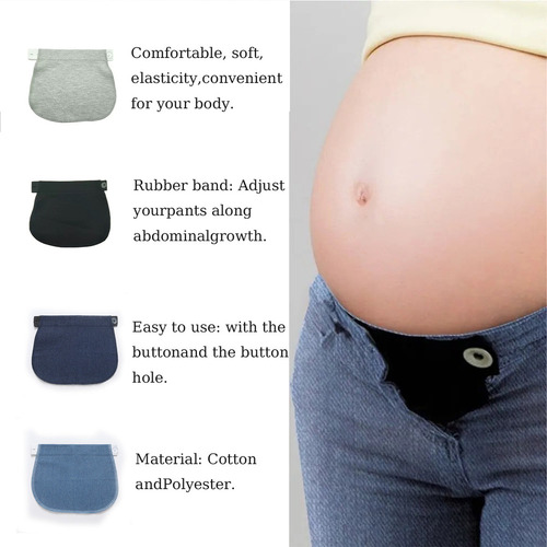 Wj- Pantalone Maternidad Extensor Cintura Ajustable Con