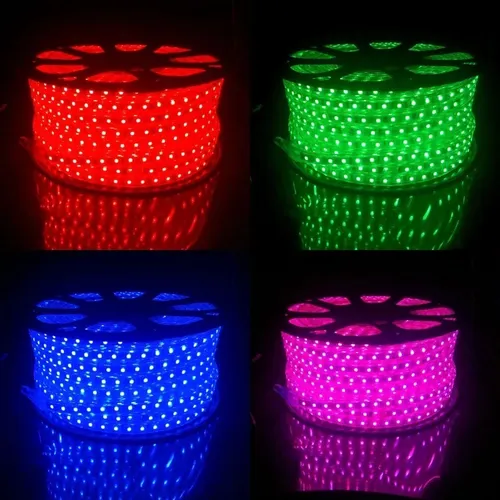 Luces Navideña Led Rgb X 30 Mts 110v Con Control Exterior
