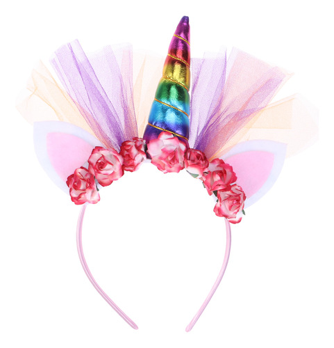 Diadema De Unicornio Arcoíris Para Decoración De Fiestas Inf