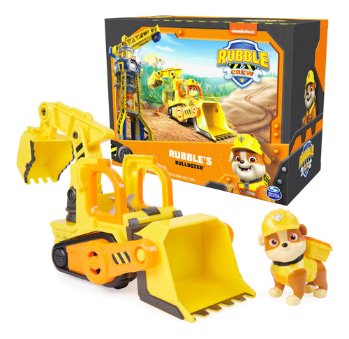 Camión Bulldozer Rubble Crew Con Figura Colectible