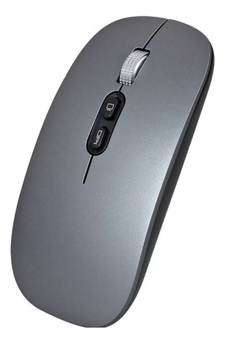 Mouse Bluetooth 5.0 Recarregável Sem Fio P/ Macbook Air/pro Cor Cinza
