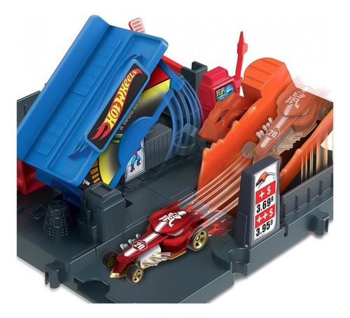 Hot Wheels - Pista City Estación De Gasolina- Prm Color Multicolor